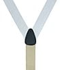 Trafalgar Hudson Nylon Button End Braces, Color:Silver - Image 3