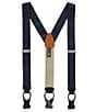 Trafalgar Hudson Nylon Button End Braces, Color:Navy - Image 1