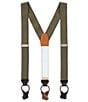 Trafalgar Hudson Nylon Button End Braces, Color:Olive Green - Image 1