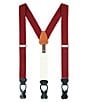 Trafalgar Hudson Nylon Button End Braces, Color:Red - Image 1