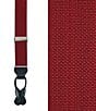 Trafalgar Hudson Nylon Button End Braces, Color:Red - Image 2