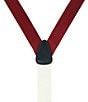 Trafalgar Hudson Nylon Button End Braces, Color:Red - Image 3