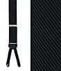 Trafalgar Leyton Diagonal Lined Tone On Tone Formal End Braces, Color:Black - Image 2