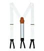 Trafalgar Leyton Diagonal Lined Tone On Tone Formal End Braces, Color:White - Image 1