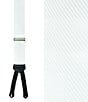 Trafalgar Leyton Diagonal Lined Tone On Tone Formal End Braces, Color:White - Image 2