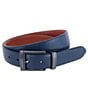 Trafalgar Maverick Reversible Leather Dress Belt, Color:Navy To Tan - Image 1