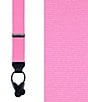 Trafalgar Phoenix Grosgrain Non-Stretch Ribbon Button End Suspenders, Color:Deep Pink - Image 2