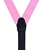 Trafalgar Phoenix Grosgrain Non-Stretch Ribbon Button End Suspenders, Color:Deep Pink - Image 3