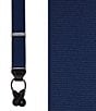 Trafalgar Phoenix Grosgrain Non-Stretch Ribbon Button End Suspenders, Color:Navy - Image 2