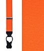 Trafalgar Phoenix Grosgrain Non-Stretch Ribbon Button End Suspenders, Color:Pumpkin - Image 2