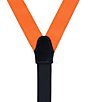 Trafalgar Phoenix Grosgrain Non-Stretch Ribbon Button End Suspenders, Color:Pumpkin - Image 3