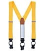 Trafalgar Phoenix Grosgrain Non-Stretch Ribbon Button End Suspenders, Color:Gold - Image 1