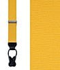 Trafalgar Phoenix Grosgrain Non-Stretch Ribbon Button End Suspenders, Color:Gold - Image 2