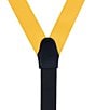 Trafalgar Phoenix Grosgrain Non-Stretch Ribbon Button End Suspenders, Color:Gold - Image 3
