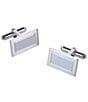 Trafalgar Sterling Silver Rectangle Engine Turned Cuff Links, Color:Silver - Image 1