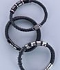 Trafalgar Subtle Color Magnetic Secure Clasp Leather Bracelet, Color:Black - Image 4