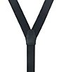Trafalgar Sutton Solid Color Silk Formal End Suspenders, Color:Black - Image 2