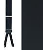 Trafalgar Sutton Solid Color Silk Formal End Suspenders, Color:Black - Image 3
