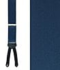 Trafalgar Sutton Solid Color Silk Formal End Suspenders, Color:Navy - Image 3