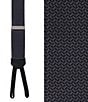 Trafalgar The Monte Bello Interlocked Formal End Silk Suspenders, Color:Graphite - Image 2