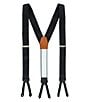 Trafalgar The Monte Bello Interlocked Formal End Silk Suspenders, Color:Black - Image 1