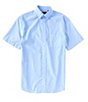 Color:French Blue - Image 1 - TravelSmart Short Sleeve Patch Pocket Woven Dobby Sport Shirt