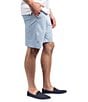 Color:Blue - Image 3 - Beck Tic Weave Performance Stretch 9.5#double; Inseam Shorts