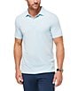 Color:Heather Dream Blue - Image 1 - The Heater Performance Stretch Short Sleeve Polo Shirt