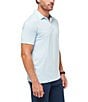 Color:Heather Dream Blue - Image 3 - The Heater Performance Stretch Short Sleeve Polo Shirt