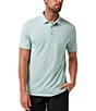 TravisMathew The Heater Performance Stretch Short Sleeve Polo Shirt, Color:Eggshell Blue - Image 1