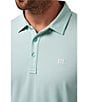 TravisMathew The Heater Performance Stretch Short Sleeve Polo Shirt, Color:Eggshell Blue - Image 4