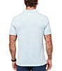 TravisMathew The Heater Performance Stretch Short Sleeve Polo Shirt, Color:Heather Dream Blue - Image 2