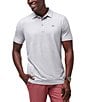 TravisMathew The Heater Performance Stretch Short Sleeve Polo Shirt, Color:Heather Micropchip - Image 1