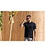 TravisMathew The Heater Performance Stretch Short Sleeve Polo Shirt, Color:Black - Image 5