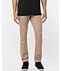 TravisMathew Flat-Front Open To Close Performance Stretch Pants, Color:Khaki - Image 1