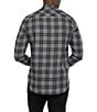 Color:Heather Black/Red - Image 2 - Cloud Flannel Plaid Long Sleeve Woven Shirt