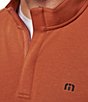 TravisMathew Cloud Quarter Zip 2.0 Fleece Pullover, Color:Maple - Image 4