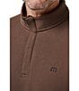 TravisMathew Cloud Quarter Zip 2.0 Fleece Pullover, Color:Chocolate Brown - Image 3
