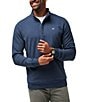 TravisMathew Cloud Quarter Zip 2.0 Fleece Pullover, Color:Heather Blue - Image 1