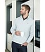 TravisMathew Cloud Quarter Zip 2.0 Fleece Pullover, Color:Heather Light Grey - Image 2