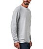 TravisMathew Cloud Waffle Crew Shirt, Color:Heather Light Grey - Image 3