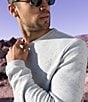 TravisMathew Cloud Waffle Crew Shirt, Color:Heather Light Grey - Image 6