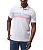Color:White - Image 1 - Merica Short Sleeve Polo Shirt