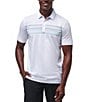 Color:White - Image 1 - Ocean Time Modern Fit Short Sleeve Polo Shirt