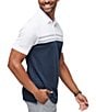 Color:White/Navy - Image 3 - Performance Stretch Pali Short Sleeve Polo Shirt