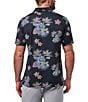 Color:Black - Image 2 - Performance Stretch Secluded Tropical Island Short Sleeve Polo Shirt