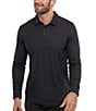 Color:Black - Image 1 - Performance Stretch State Room Long Sleeve Polo Shirt