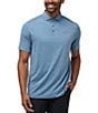 Color:Heather Copen Blue - Image 1 - Performance Stretch The Heater Pro Short Sleeve Polo Shirt