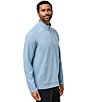 TravisMathew Performance Waffle Quarter-Zip Pullover, Color:Dusty Blue - Image 3