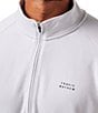 TravisMathew Performance Waffle Quarter-Zip Pullover, Color:Heather Light Grey - Image 4